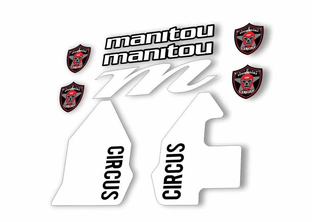 Manitou CIRCUS 2018 Fork Suspension Decal Kit Sticker White - 1