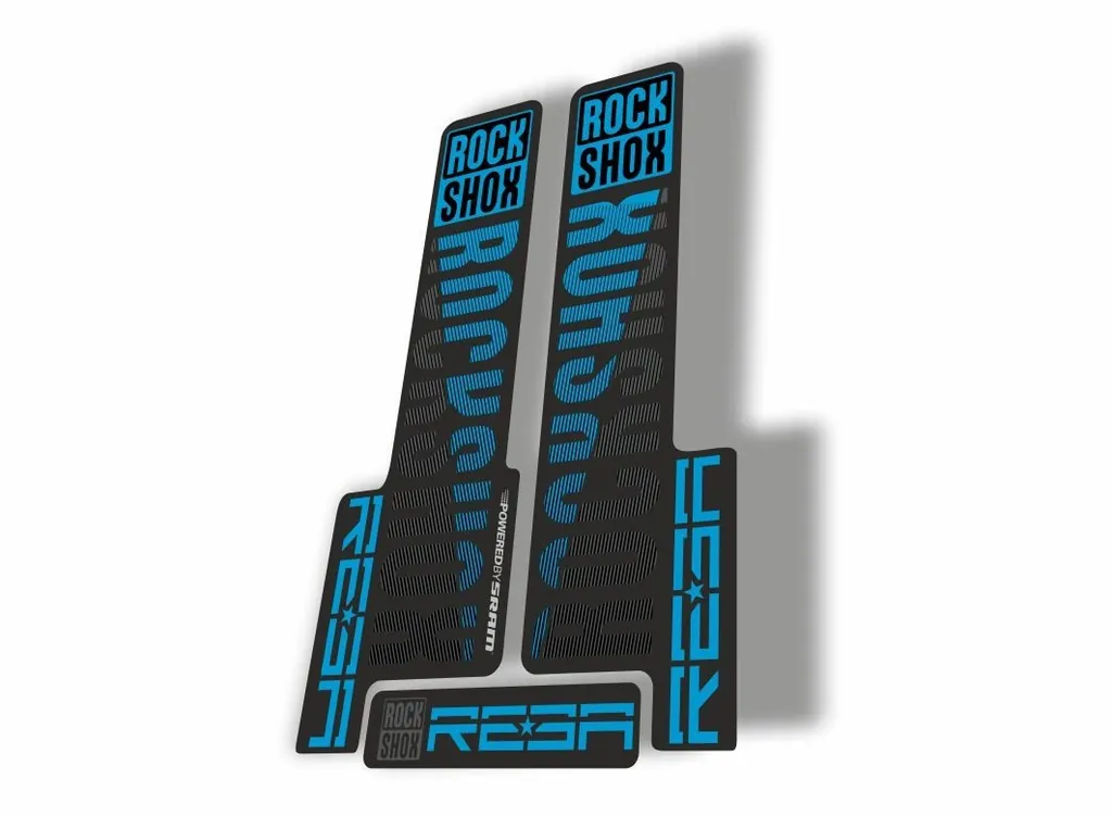 Rock Shox REBA 2018 Fork Decal Mountain Bike Cycling Sticker Adhesive Blue Gray - 1