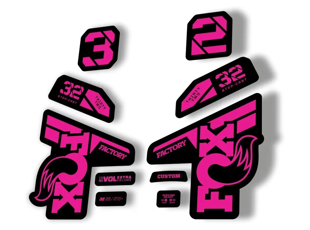 Fox 32 Factory 2021 Fork Suspension Decal Sticker Adhesive Pink - 1