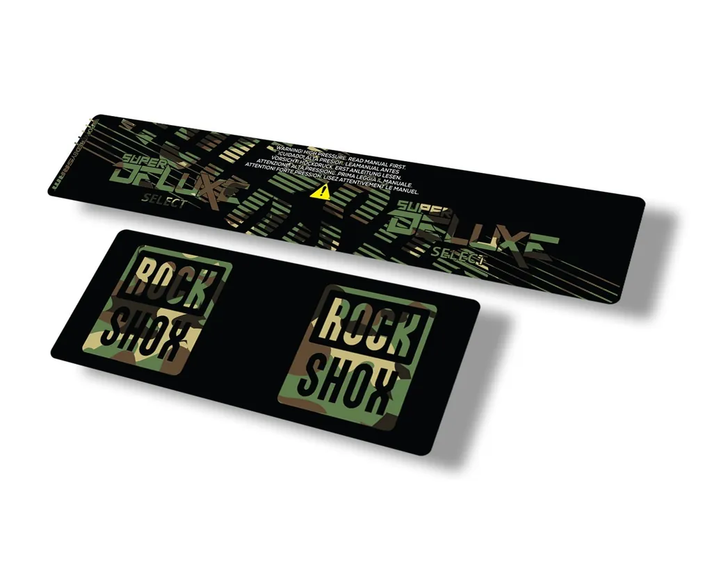 Rock Shox 2021 Super Deluxe Select Rear Shock Decal Sticker Set Camo - 1