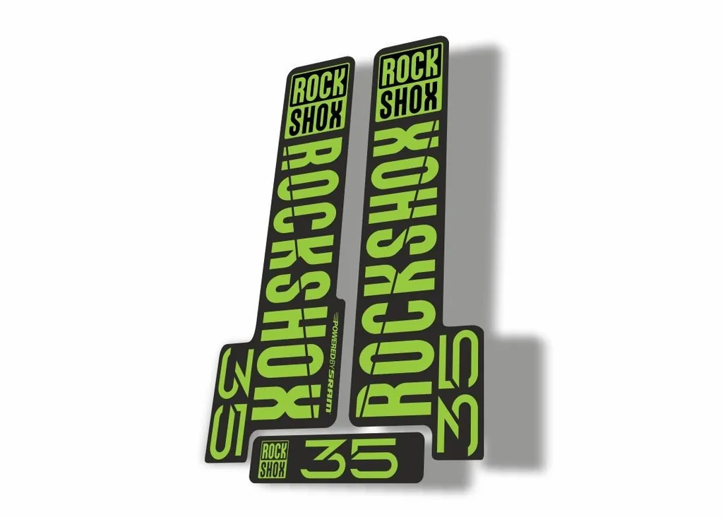Rock Shox 35 2018 Fork Decal Mountain Bike Cycling Sticker Adhesive Green - 1