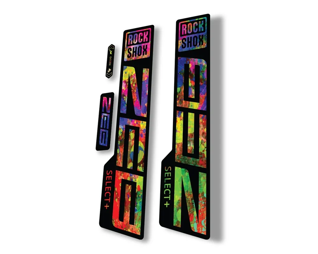 Rock Shox ZEB Select Plus 2021 Mountain Bike Cycling Decal Sticker Oil Slick - 1