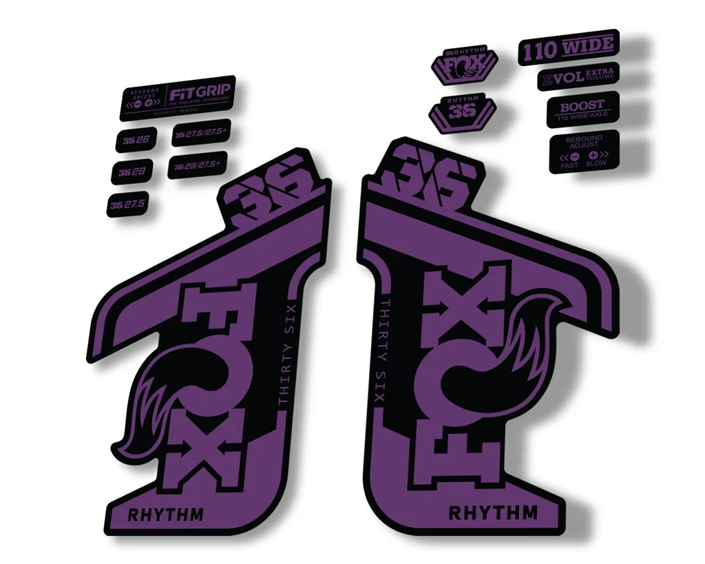 FOX 36 RHYTHM 2021 Forks Suspension Factory Decal Sticker Adhesive Purple - 1