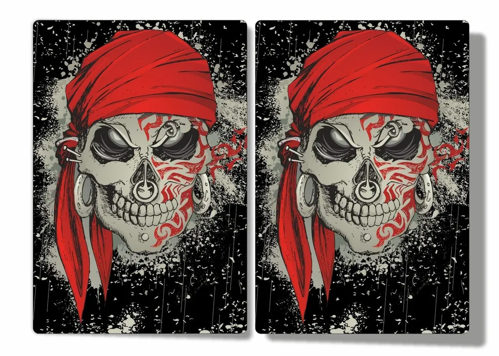 Upper Fork Custom Suspension Bike Decal Stickers Set Adhesive Skull Theme 5 - 1