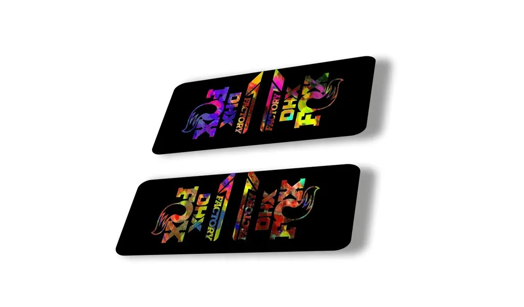 FOX DHX 2022 Factory Rear Shock Suspension Sticker Decal Adhesive Oil Slick - 1
