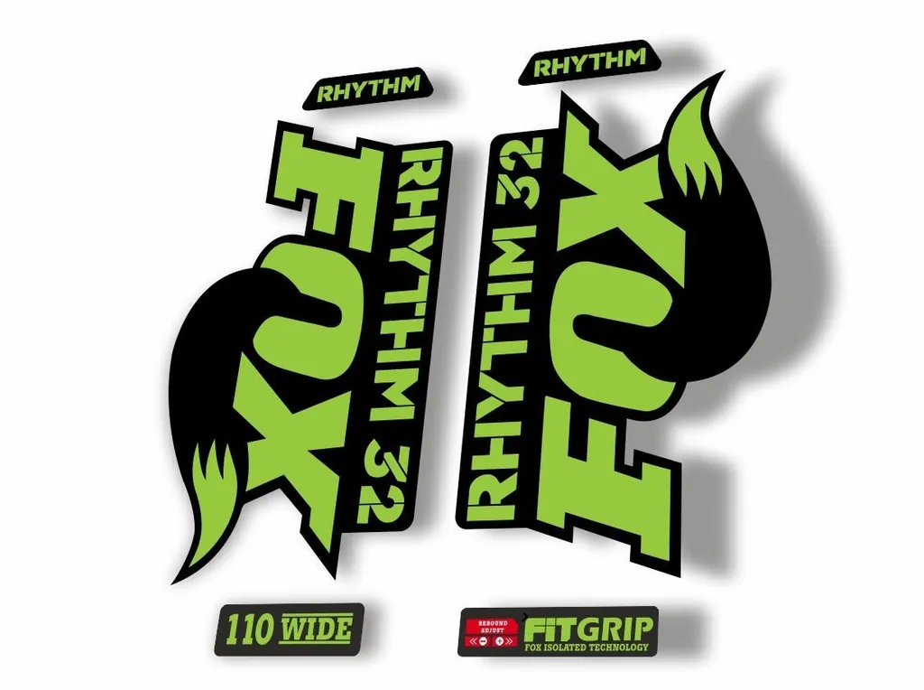 FOX 32 Rhythm 2018 Forks Suspension Factory Decal Sticker Adhesive Green - 1