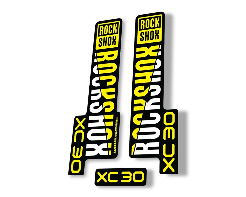 Rock Shox XC 30 2020 Fork Decal Mountain Bike Cycling Sticker Adhesive Yellow - 1