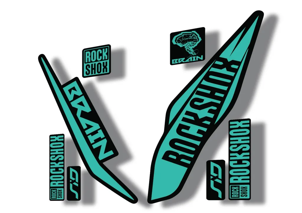Rock Shox SID Brain 2017 Mountain Bike Cycling Decal Sticker Adhesive Dolphin - 1