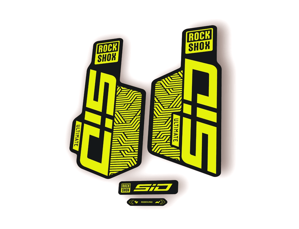 Rock Shox SID ULTIMATE 2025 Flight Attendant Bike Decal Sticker Lime Green - 1