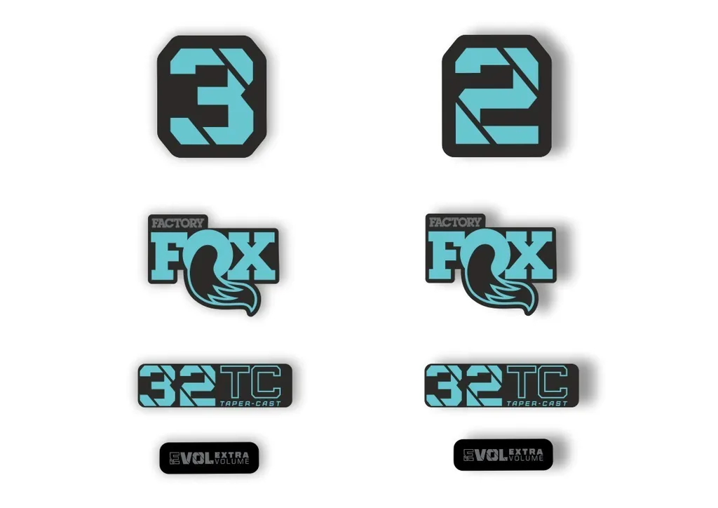 FOX 32 Taper Cast 2022 Factory Fork Decals Suspension Sticker Dolphin - 1
