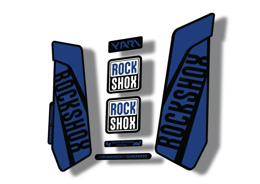 Rock Shox YARI 2015-16 Fork Decal Mountain Bike Cycling Sticker Adhesive D. Blue - 1