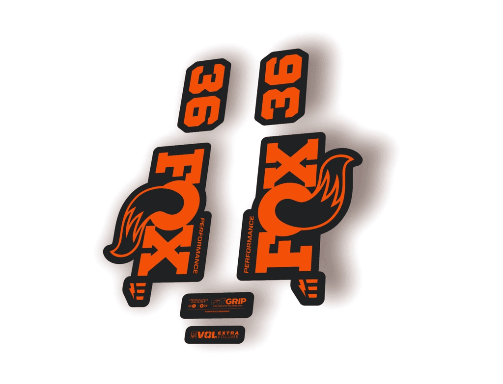 FOX 36 Performance E-Optimized 2026 Fork Factory Decal Sticker Adhesive Orange - 1