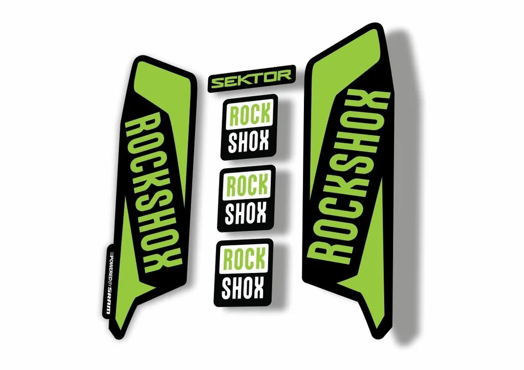 Rock Shox SEKTOR 2016 Fork Decal Mountain Bike Cycling Sticker Adhesive Green - 1