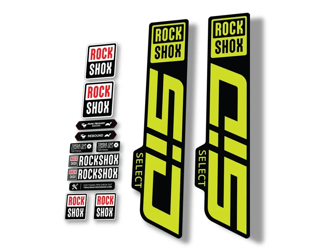 Rock Shox SID 2021 Select Mountain Bike Cycling Decal Sticker Adhesiv Lime Green - 1