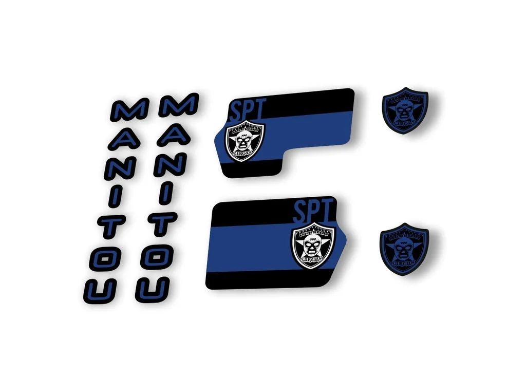 Manitou Circus Sport 2020 Fork Suspension Decal Kit Sticker Set Dark Blue - 1