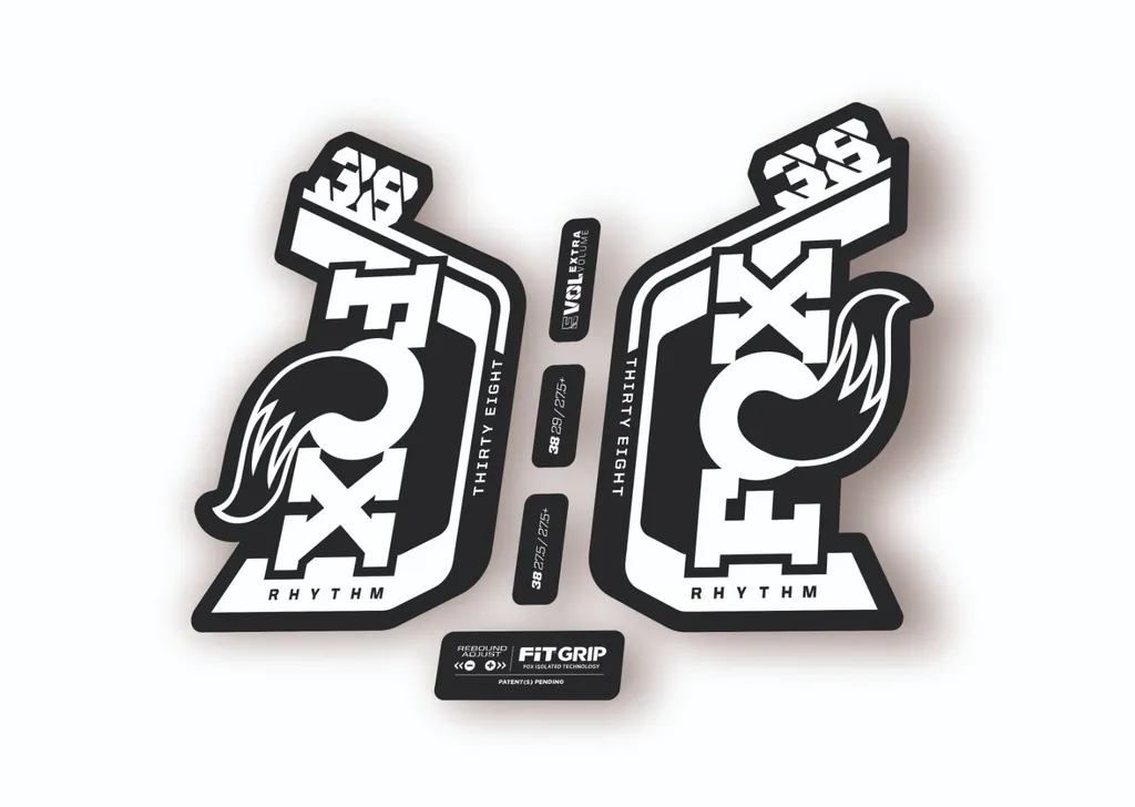 Fox 38 Rhythm 2024 Fork Suspension Factory Decal Sticker Adhesive White - 1