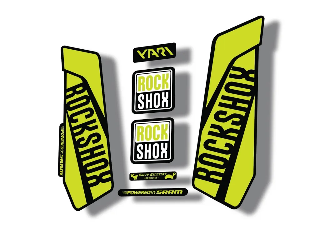 Rock Shox YARI 2015-16 Fork Decal Mountain Bike Cycling Sticker Lime Green - 1