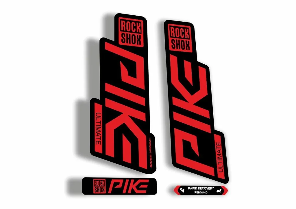 Rock Shox PIKE 2020 ULTIMATE Mountain Bike Cycling Fork MTB Decal Sticker Red - 1