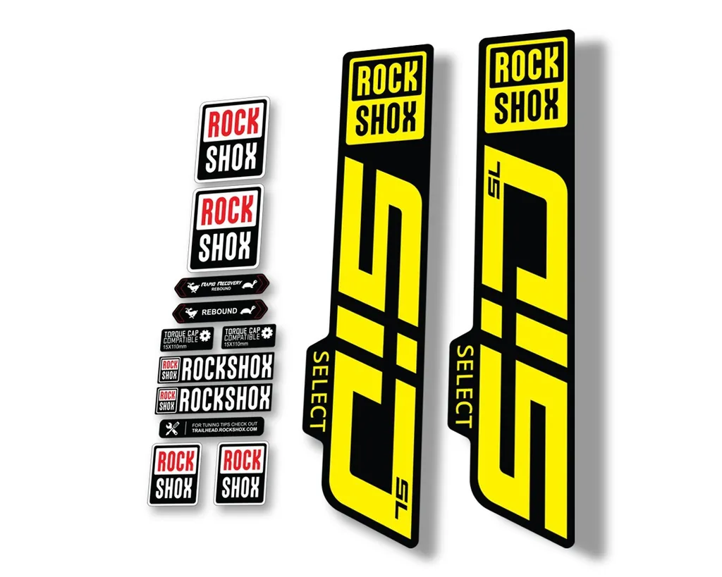 Rock Shox SID SELECT SL 2021 Fork Decal Mountain Bike Cycling Sticker Yellow - 1