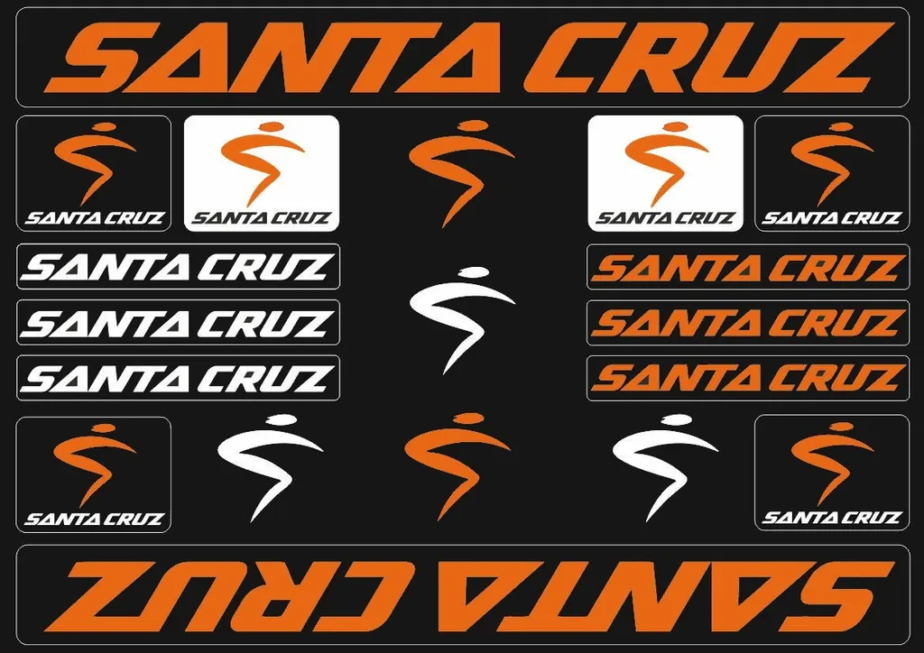 Bicycle Vinyl Stickers – Compatible with Santa Cruz Bikes – Orange - 1