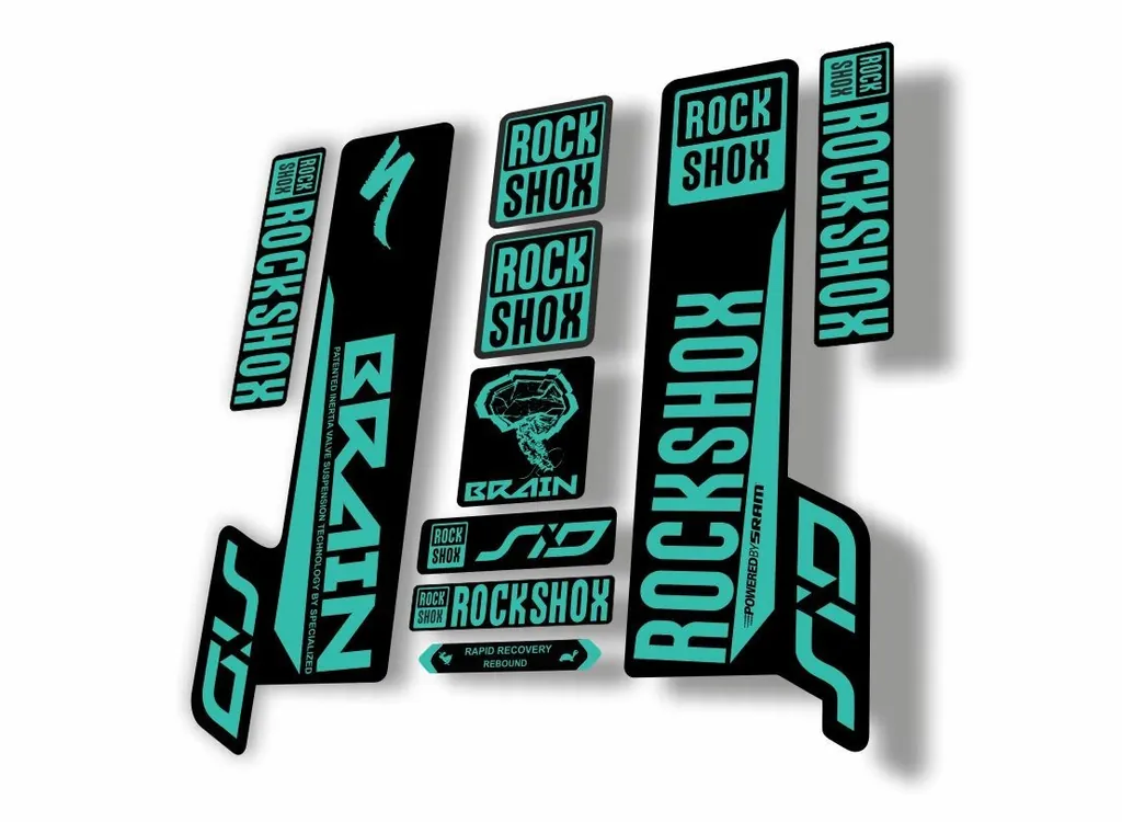 Rock Shox SID Brain 2018 Mountain Bike Cycling Decal Sticker Adhesive Dolphin - 1
