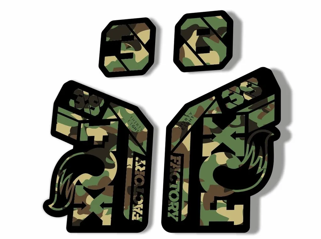 FOX 38 2021 Factory Forks Suspension Decals Sticker Set Adhesive Camo - 1