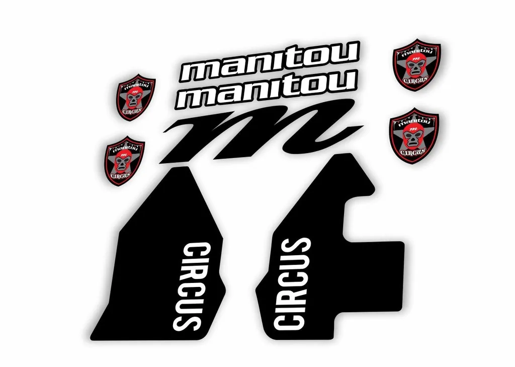 Manitou CIRCUS 2018 Fork Suspension Decal Kit Sticker Black - 1