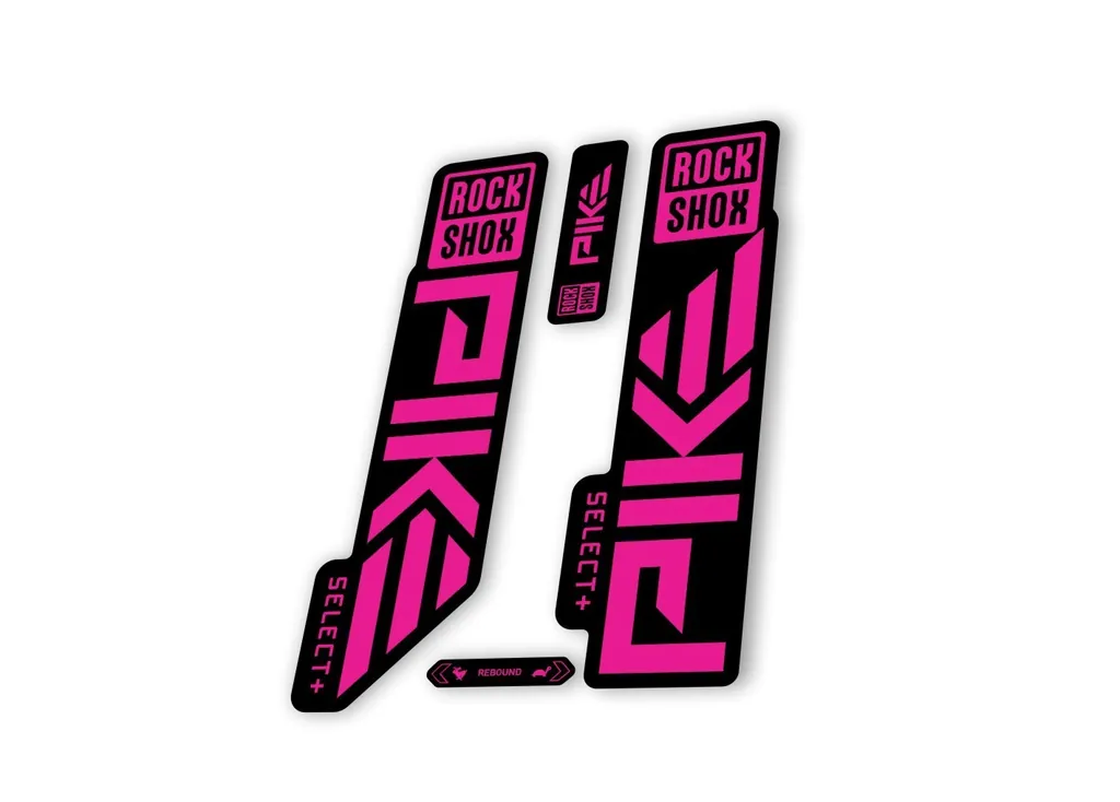 Rock Shox PIKE SELECT + Plus 2023 Mountain Bike Cycling Decal Sticker Pink - 1