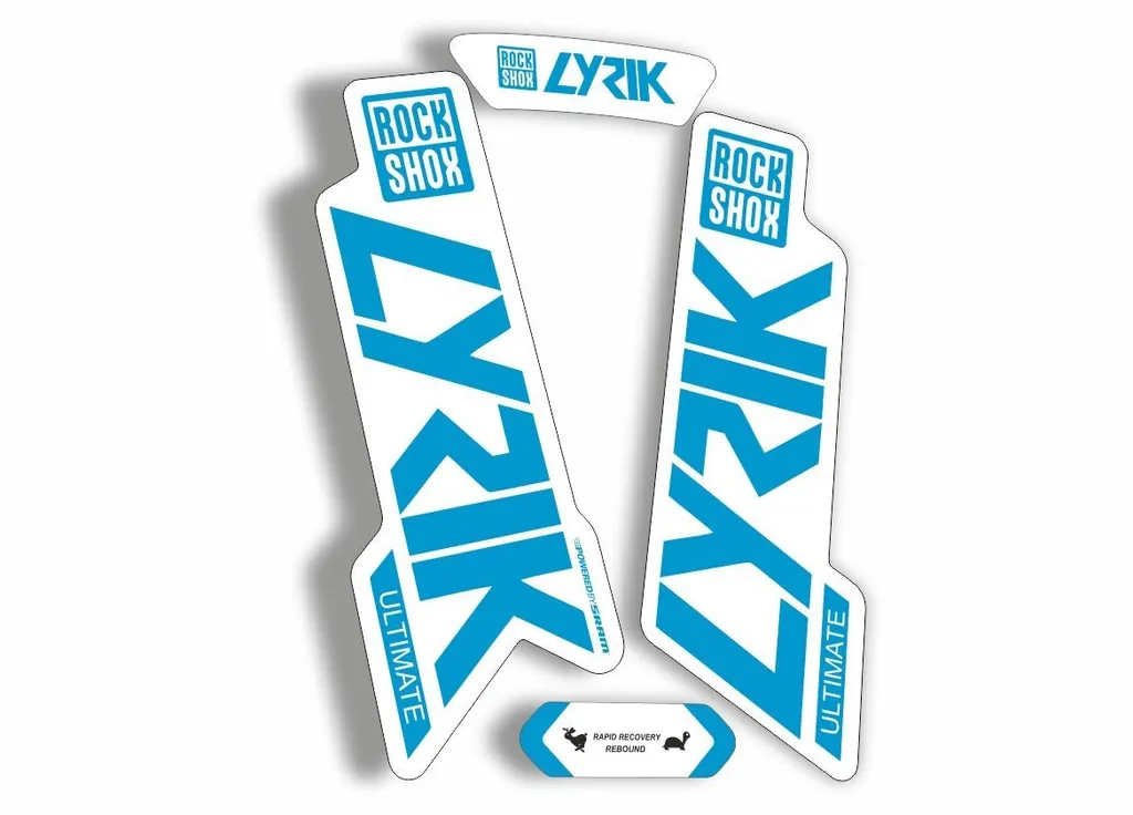 Rock Shox Lyrik Ultimate 2020 Fork Decal Bike Cycling Sticker Blue White - 1