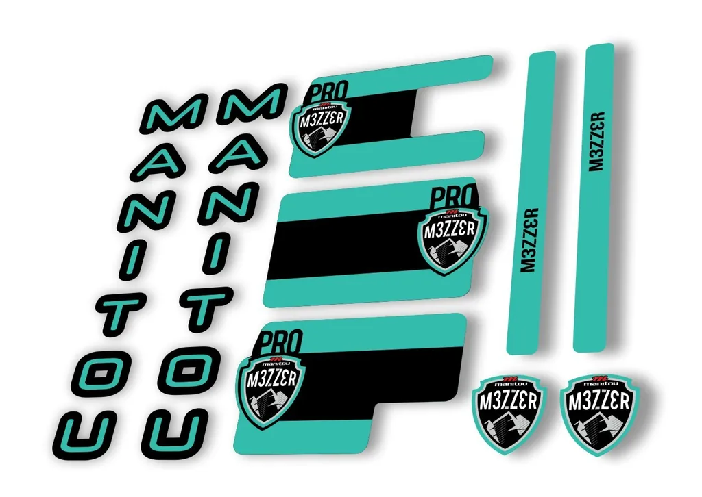 Manitou Mezzer Pro 2020 Fork Suspension Decal Kit Sticker Set Dolphin - 1
