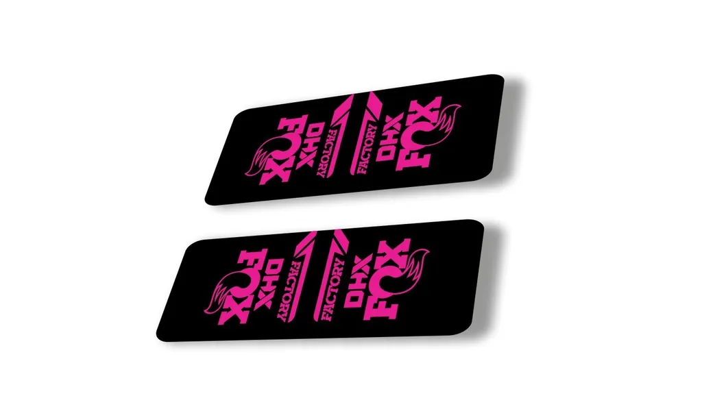 FOX DHX 2022 Factory Rear Shock Suspension Sticker Decal Adhesive Pink - 1