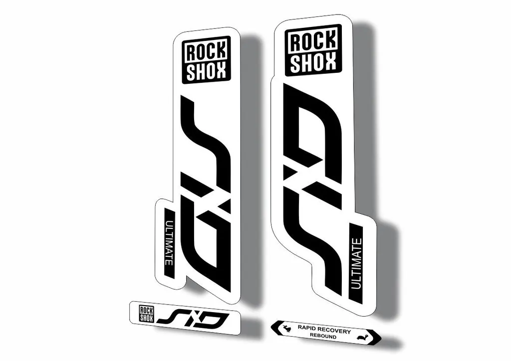 Rock Shox SID 2020 ULTIMATE Mountain Bike Cycling Decal Sticker White Black - 1