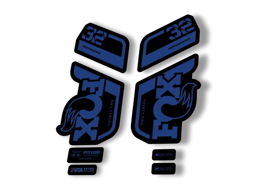 Fox 32 Performance 2021 Fork Suspension Factory Decal Sticker Adhesive Dark Blue - 1