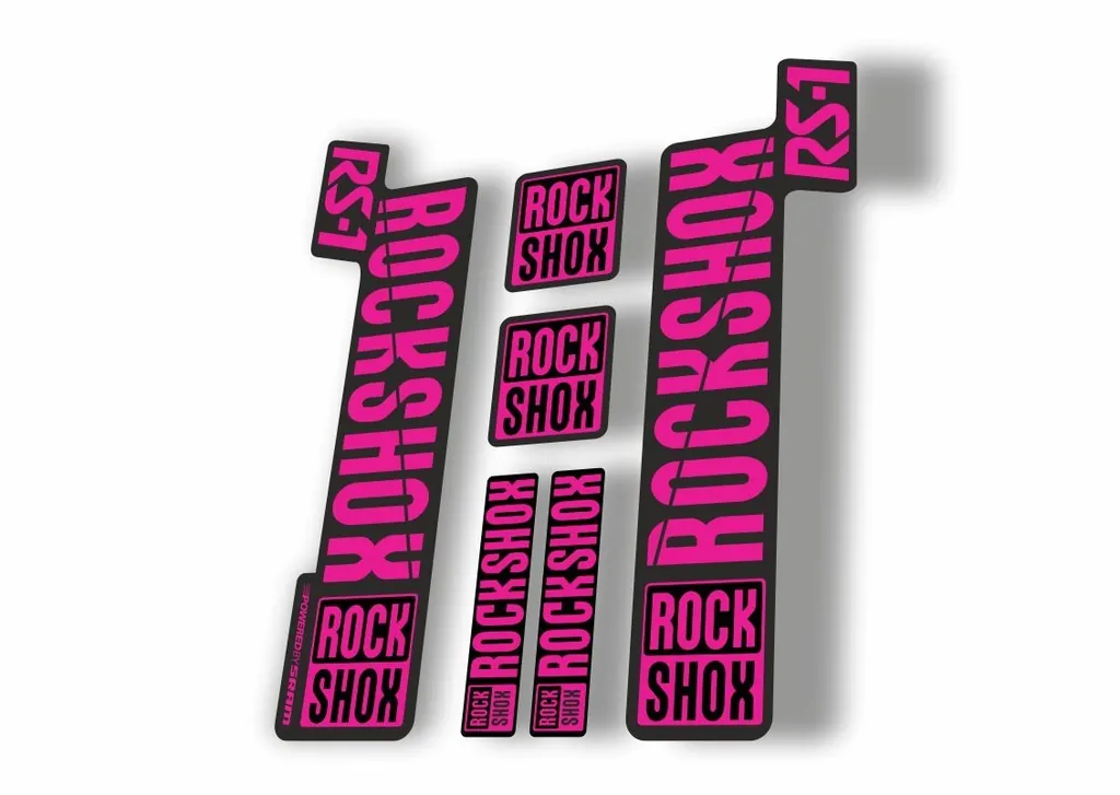 Rock Shox RS1 2018 Fork Decal Mountain Bike Cycling Sticker Adhesive Pink - 1
