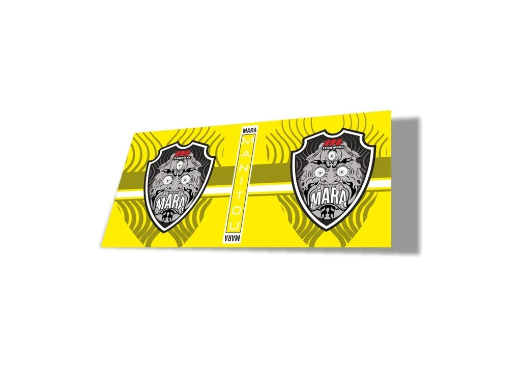 Manitou Mara 2020 Rear Shock Suspension Factory Sticker Decal Yellow - 1