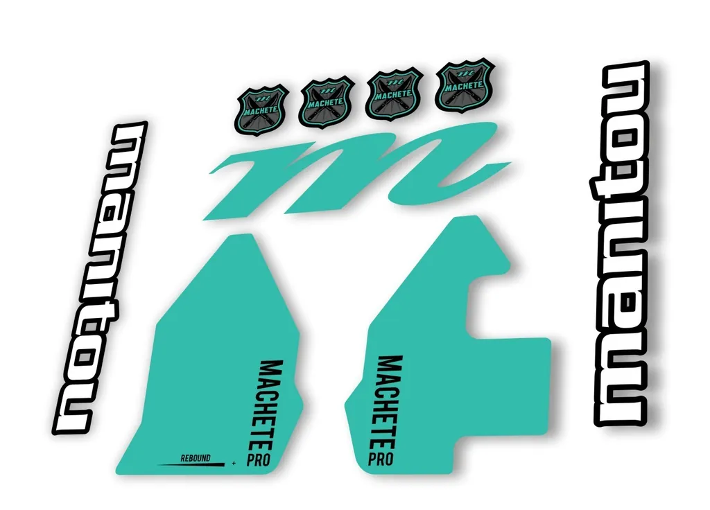 Manitou Machette 100 Pro 2020 Fork Suspension Decal Kit Sticker Dolphin - 1