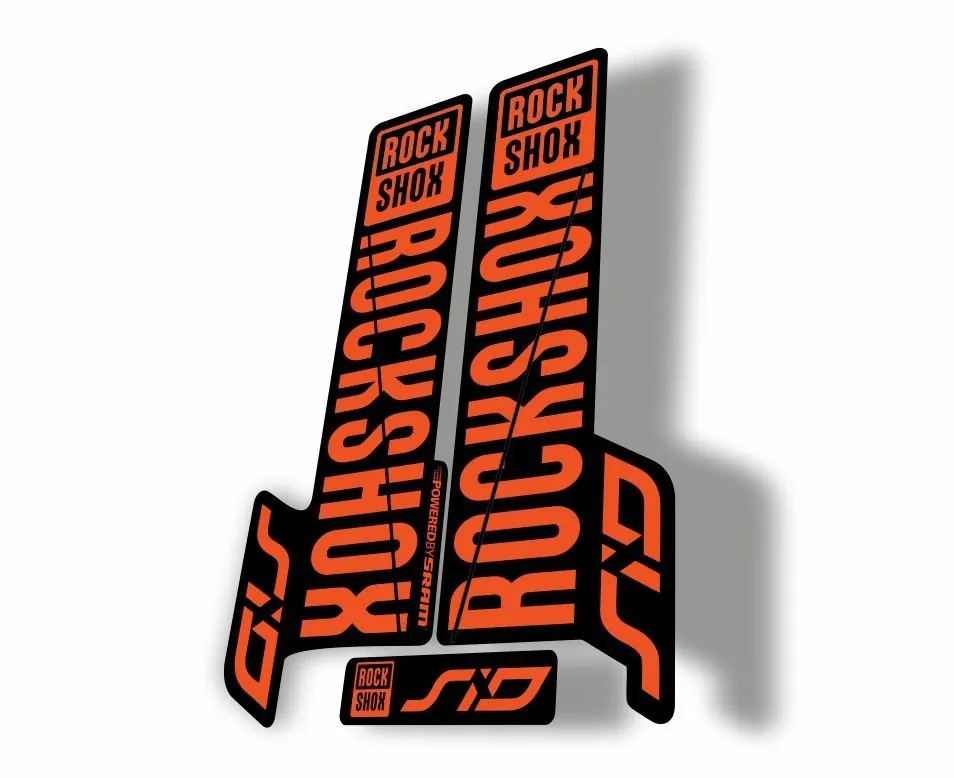 Rock Shox SID 2018 Mountain Bike Cycling Decal Kit Sticker Adhesive Red - 1