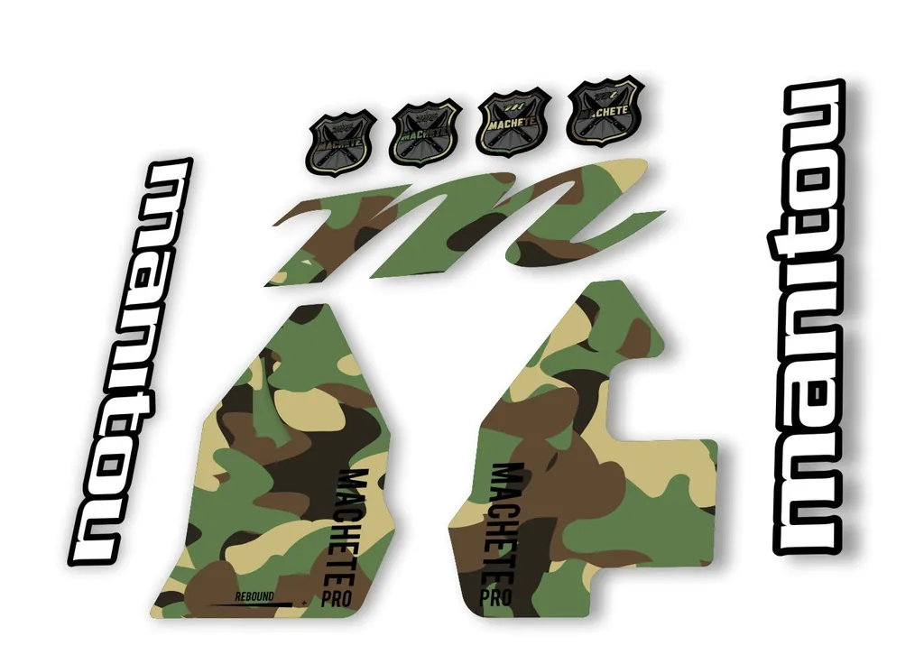 Manitou Machette 100 Pro 2020 Fork Suspension Decal Kit Sticker Camo - 1