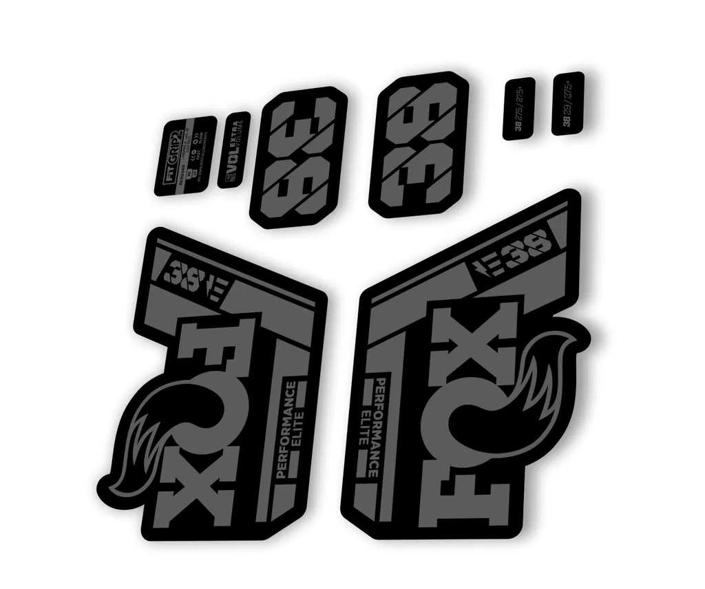 FOX 38 P. Elite E Bike 2021 Forks Suspension Factory Decal Sticker Gray - 1