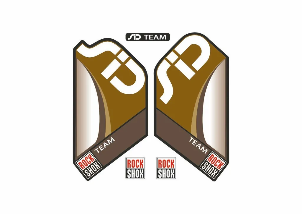 Rock Shox SID Team Mountain Bike Cycling Factory Style Decal Kit Sticker Gold - 1