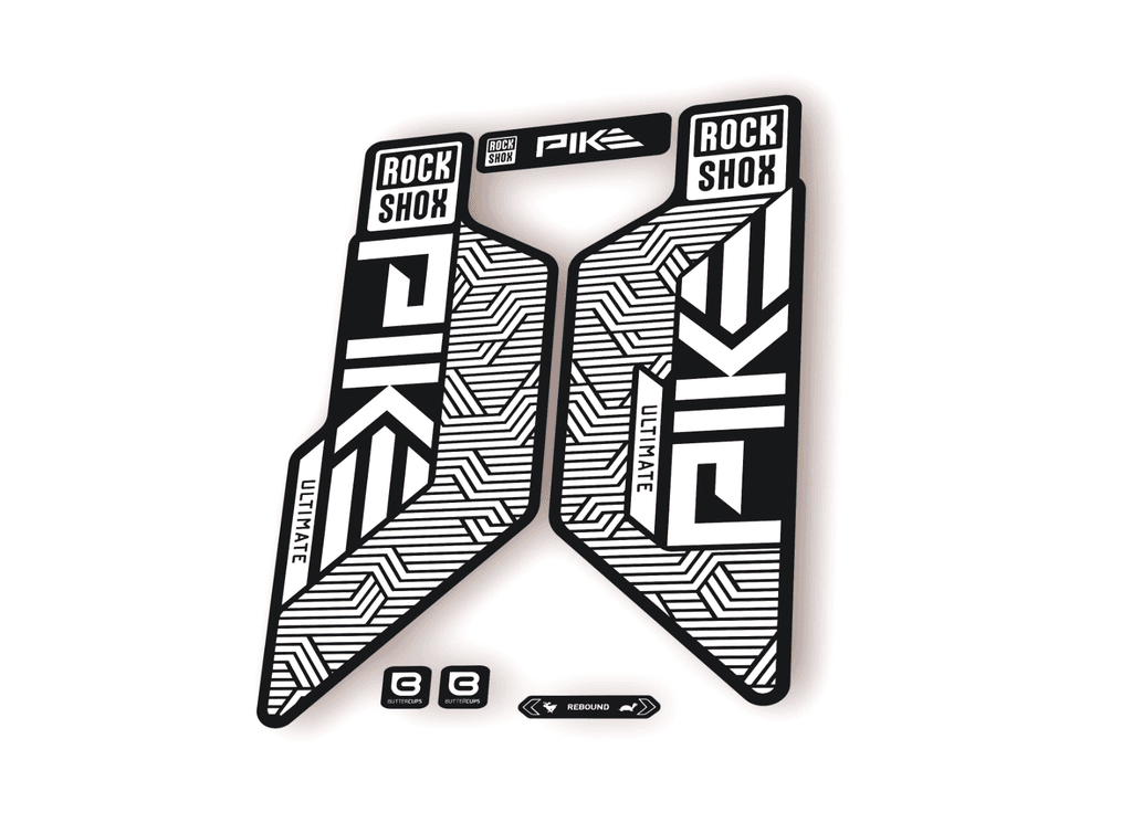Rock Shox PIKE ULTIMATE 2025 Flight Attendant Bike Cycling Decal Sticker White - 1