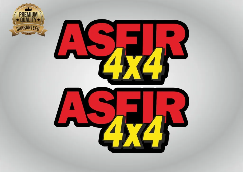 4x4 Decals Compatible with Toyota ASFIR Truck Body Tail 2pcs - 1