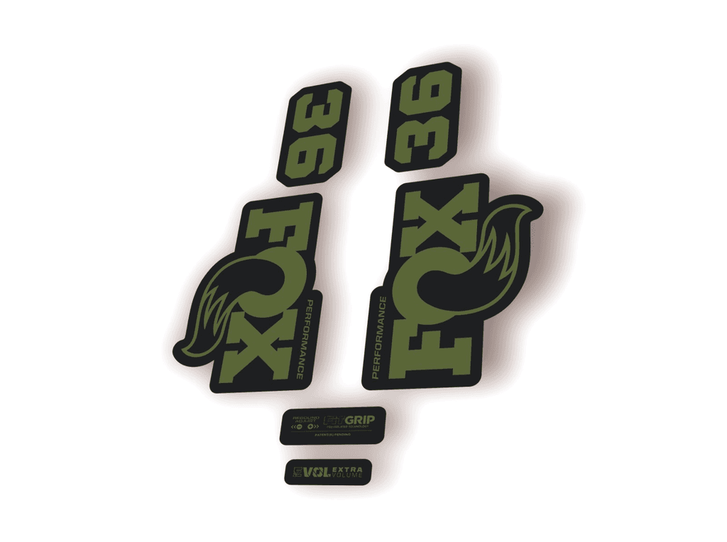 FOX 36 Performance 2026 Fork Factory Suspension Decal Sticker Adhesive Olive - 1