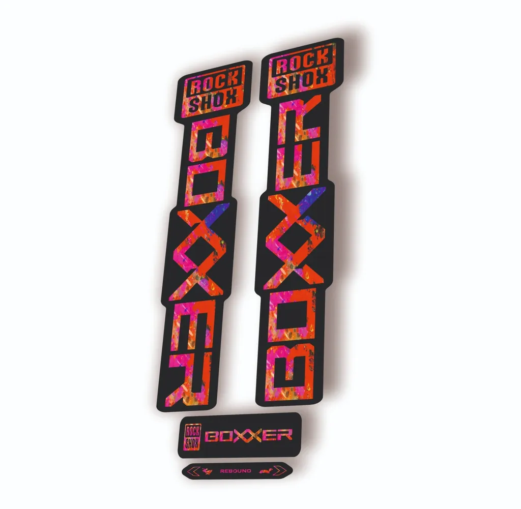 Rock Shox BOXXER 2024 ULTIMATE Mountain Bike Cycling Decal Adhesive Oil Slick - 1
