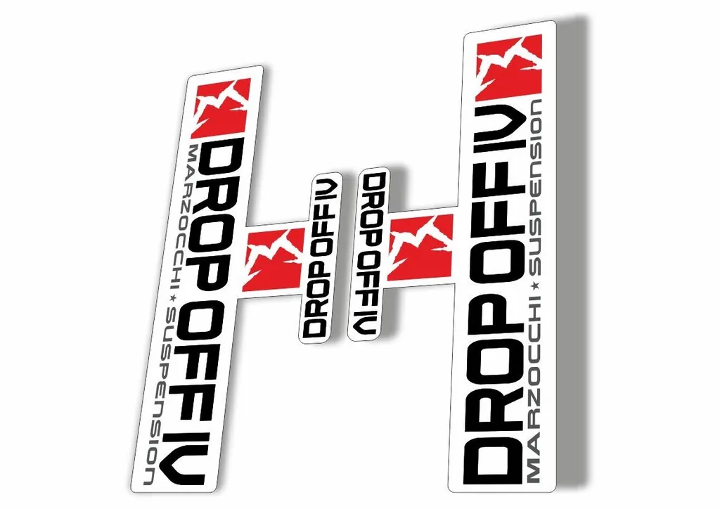 Marzocchi Drop Off 4 IV 2006 Fork Suspension Sticker Decal Kit Adhesive Black - 1