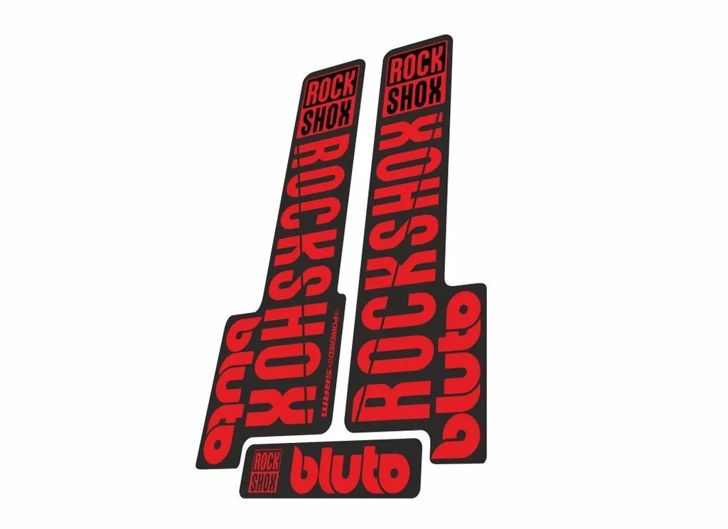 Rock Shox BLUTO 2018 Mountain Bike Cycling Decal Kit Sticker Red - 1