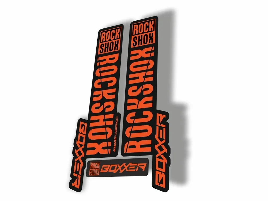 Rock Shox BOXXER 2019 Mountain Bike Cycling Decal Kit Sticker Adhesive Orange - 1