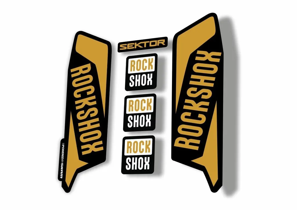 Rock Shox SEKTOR 2016 Fork Decal Mountain Bike Cycling Sticker Adhesive Gold - 1