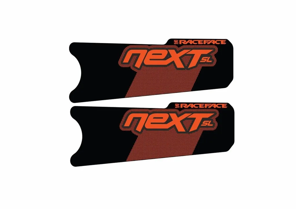 Race Face Next SL Crank Decals Set Sticker Mountain Bike Adhesive Orange 2Pcs - 1