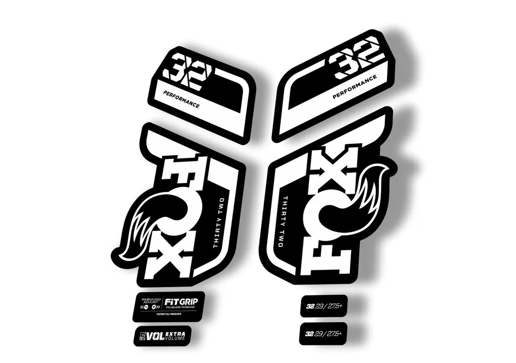 Fox 32 Performance 2021 Fork Suspension Factory Decal Sticker Adhesive White - 1